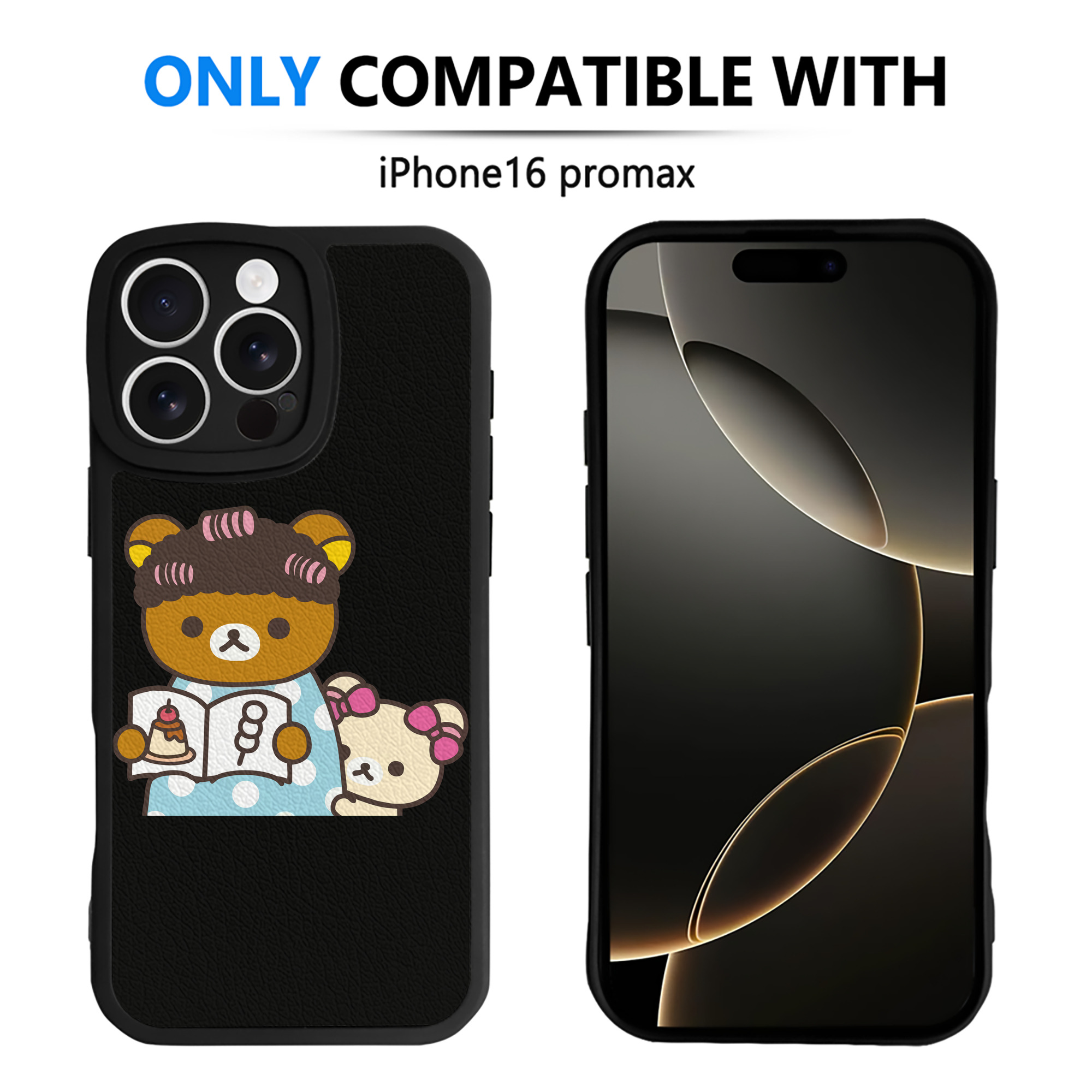 （画像用） リラックマ リラックマ キイロイトリ Rilakkuma Korilakkuma Kiiroitori 【iPhone 16シリーズ対応】シリコンスマホケース（レザー調） 材質：シリコン